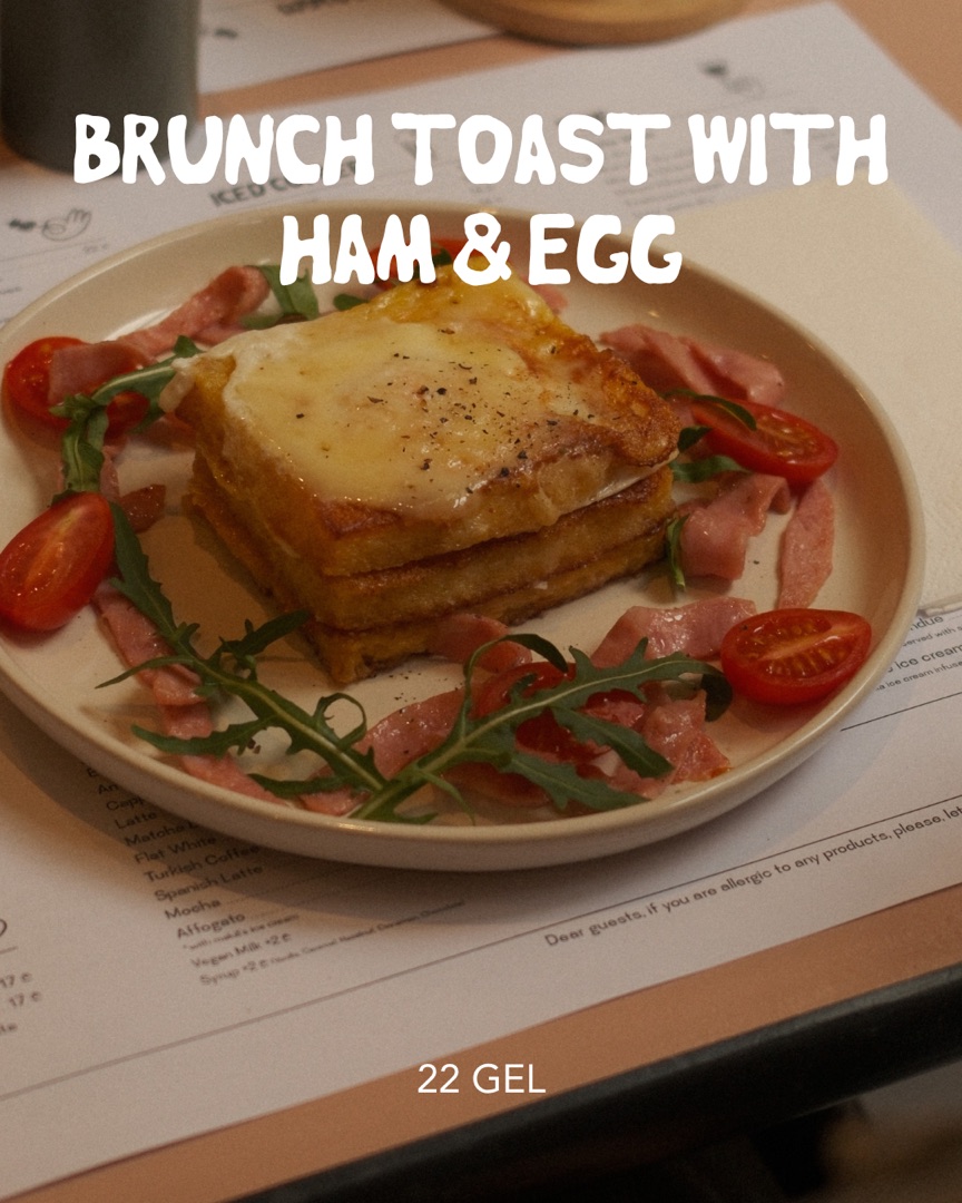 Brunch toast with ham and egg